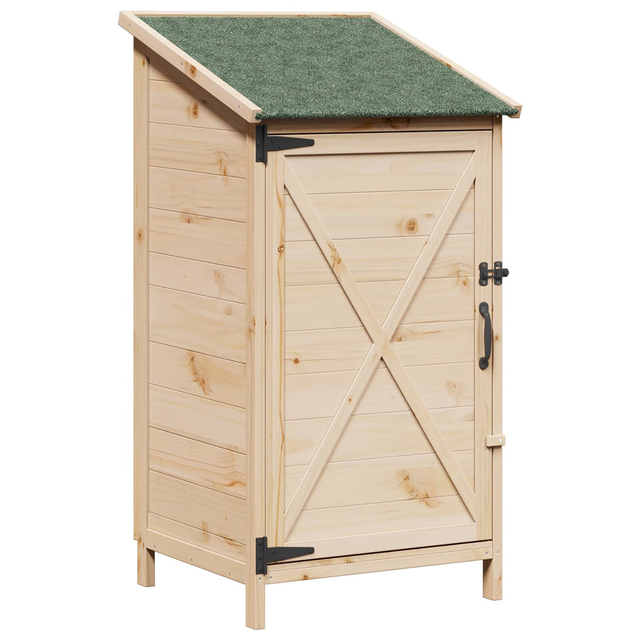 Tuinschuur Naturel 59,5 x 56 x 113,5 cm Bewerkt hout