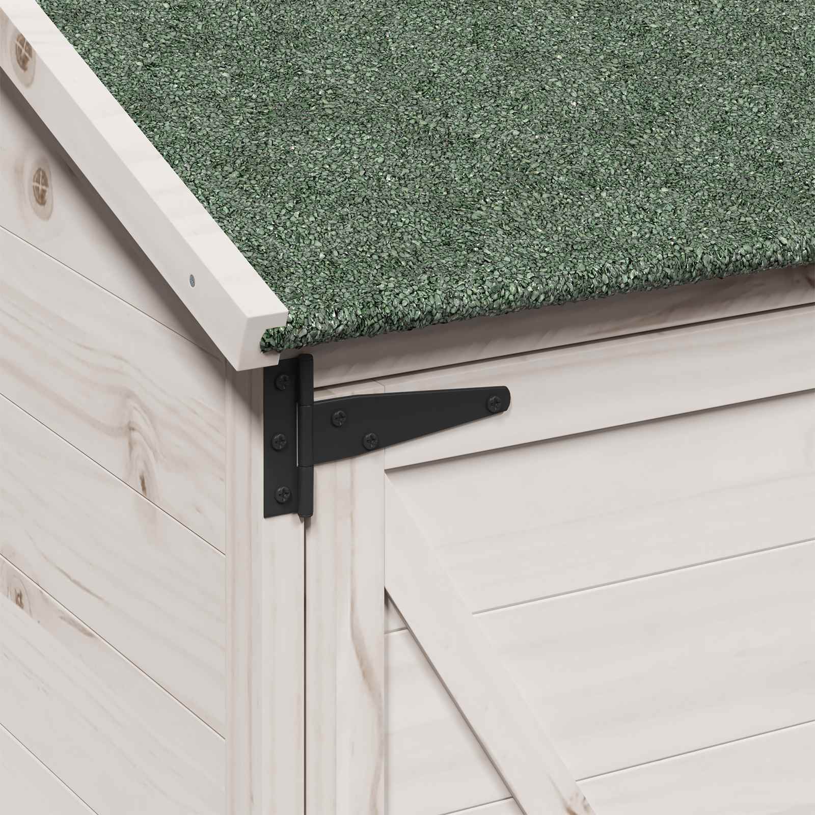 Tuinschuur Wit 59,5 x 56 x 113,5 cm Bewerkt hout