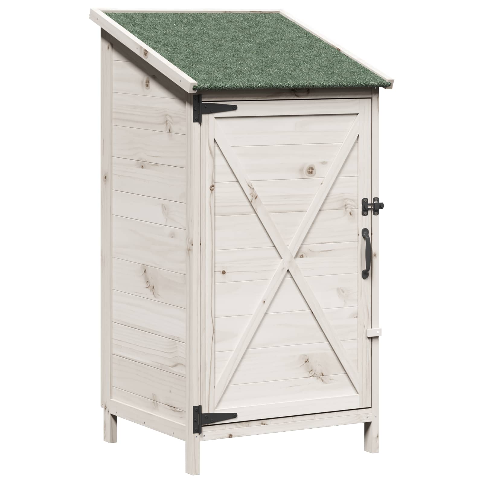Tuinschuur Wit 59,5 x 56 x 113,5 cm Bewerkt hout