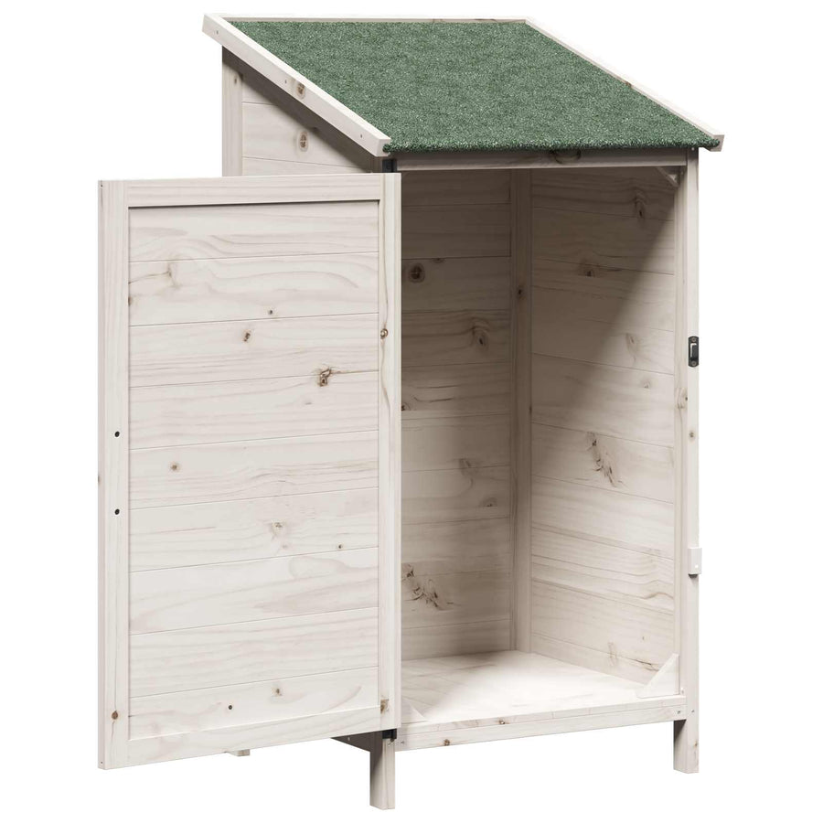 Tuinschuur Wit 59,5 x 56 x 113,5 cm Bewerkt hout
