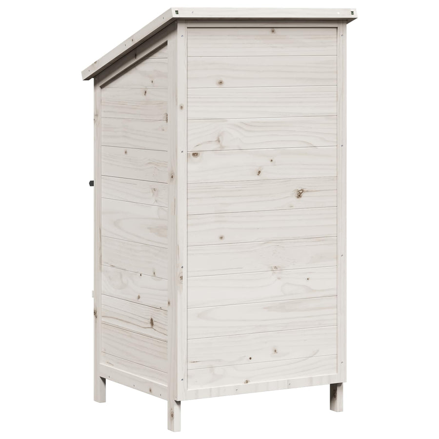 Tuinschuur Wit 59,5 x 56 x 113,5 cm Bewerkt hout