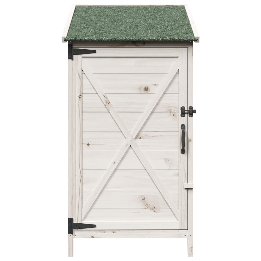 Tuinschuur Wit 59,5 x 56 x 113,5 cm Bewerkt hout