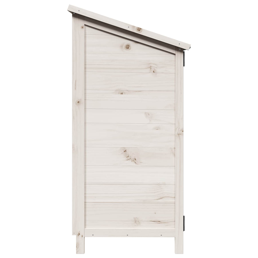Tuinschuur Wit 59,5 x 56 x 113,5 cm Bewerkt hout
