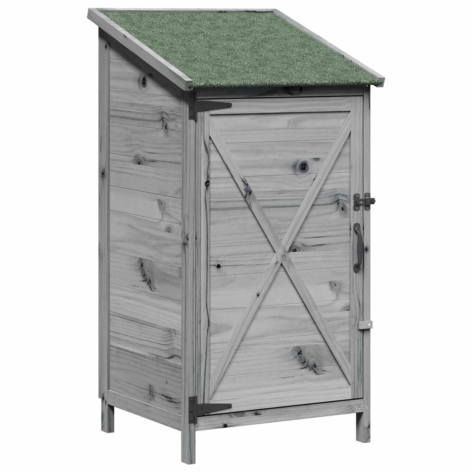 Tuinschuur Grijs 59,5 x 56 x 113,5 cm Bewerkt hout