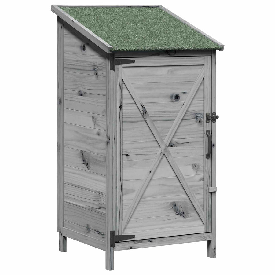Tuinschuur Grijs 59,5 x 56 x 113,5 cm Bewerkt hout