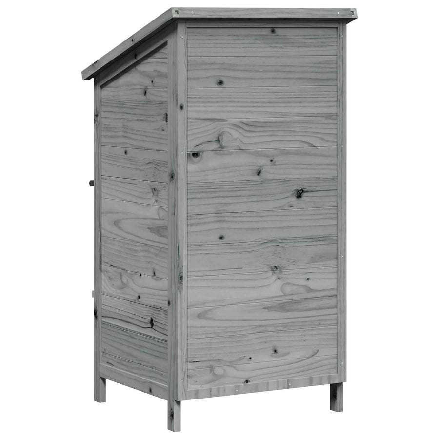 Tuinschuur Grijs 59,5 x 56 x 113,5 cm Bewerkt hout
