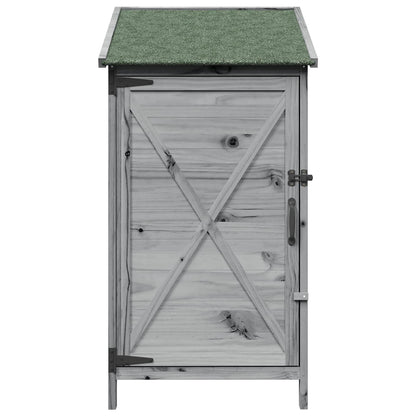 Tuinschuur Grijs 59,5 x 56 x 113,5 cm Bewerkt hout