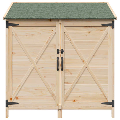 Tuinschuur Naturel 106 x 56 x 113,5 cm Bewerkt hout