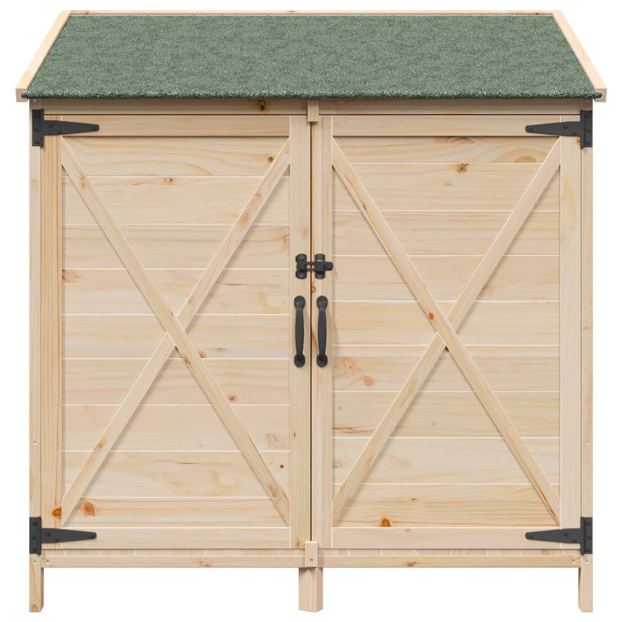 Tuinschuur Naturel 106 x 56 x 113,5 cm Bewerkt hout