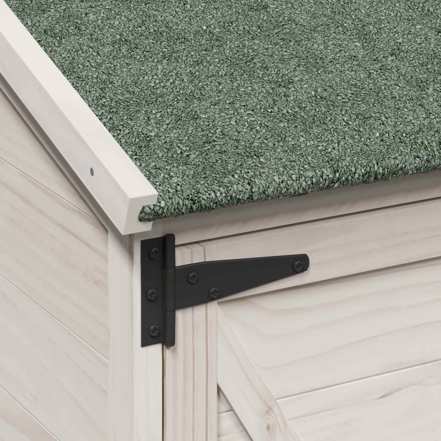 Tuinschuur Wit 106 x 56 x 113,5 cm Bewerkt hout