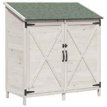Tuinschuur Wit 106 x 56 x 113,5 cm Bewerkt hout