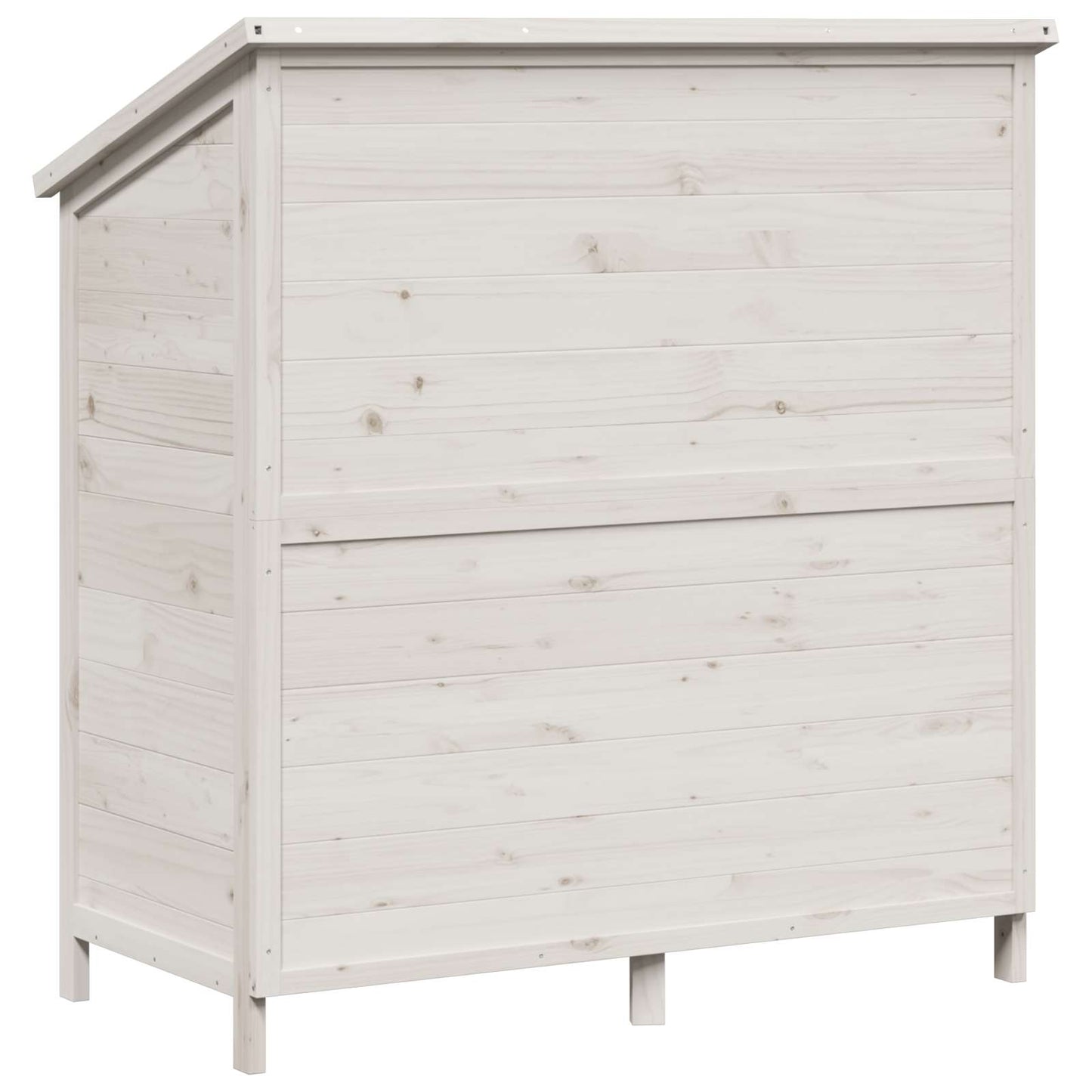 Tuinschuur Wit 106 x 56 x 113,5 cm Bewerkt hout
