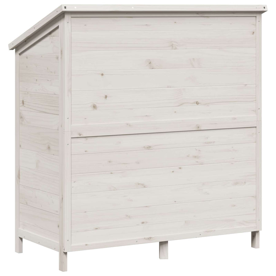 Tuinschuur Wit 106 x 56 x 113,5 cm Bewerkt hout