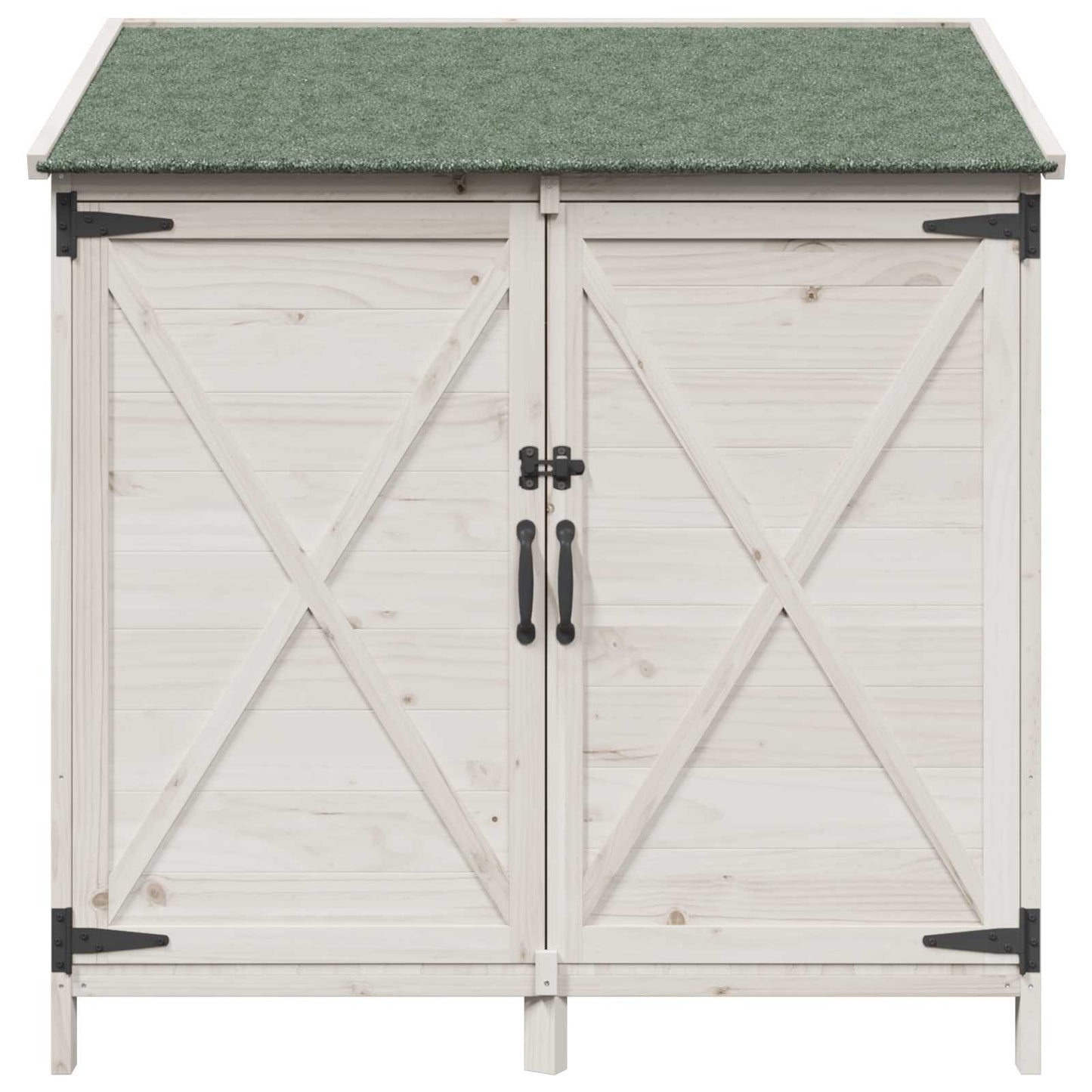 Tuinschuur Wit 106 x 56 x 113,5 cm Bewerkt hout