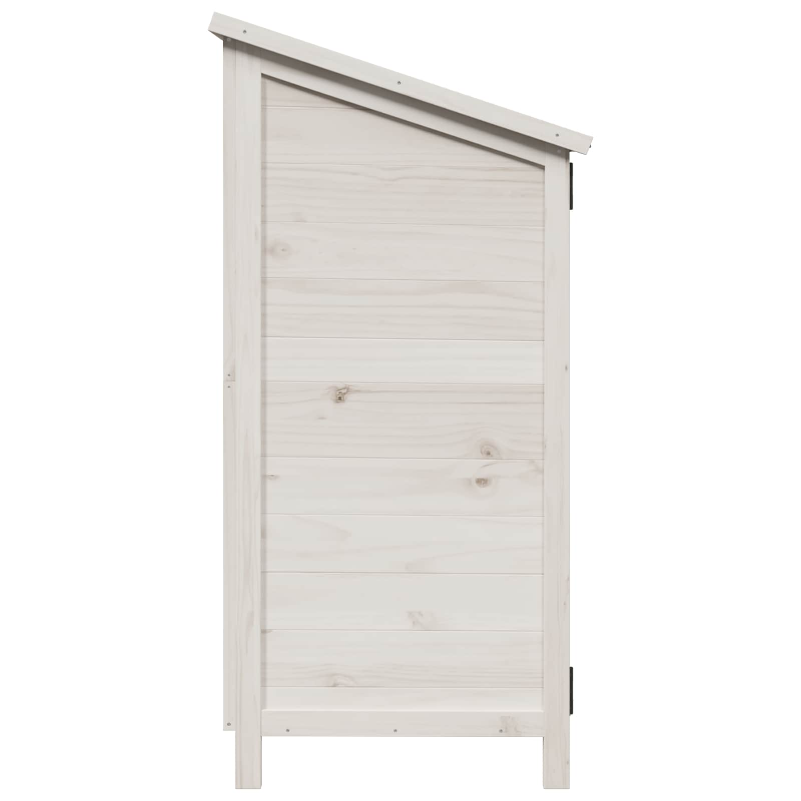 Tuinschuur Wit 106 x 56 x 113,5 cm Bewerkt hout