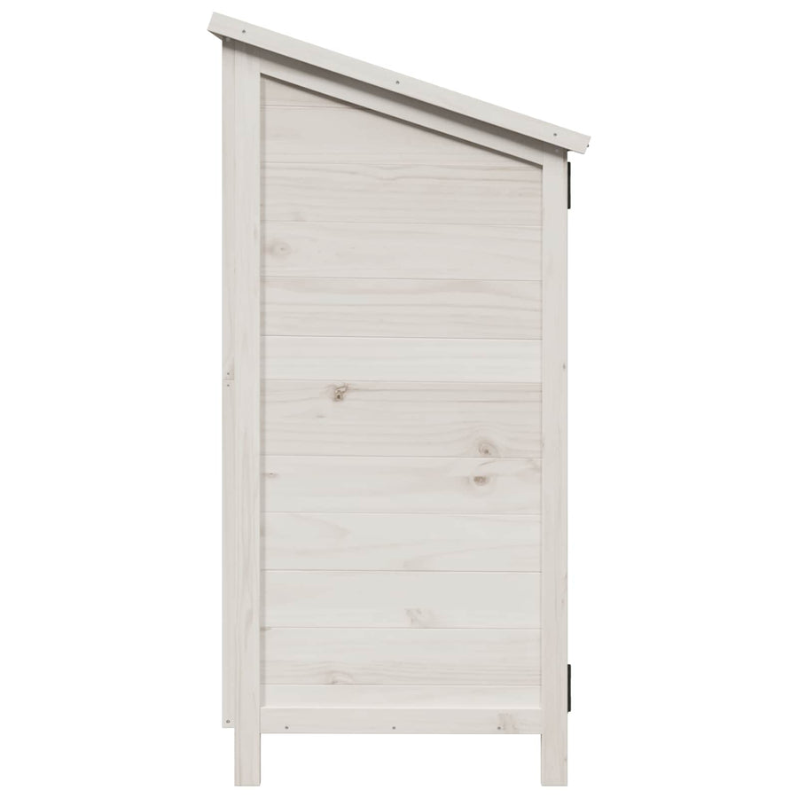 Tuinschuur Wit 106 x 56 x 113,5 cm Bewerkt hout
