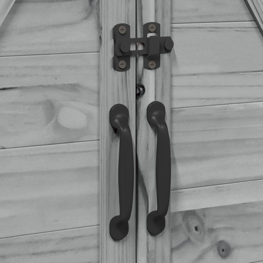 Tuinschuur Grijs 106 x 56 x 113,5 cm Bewerkt hout