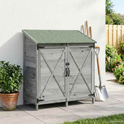 Tuinschuur 106x56x113,5 cm grijs bewerkt hout