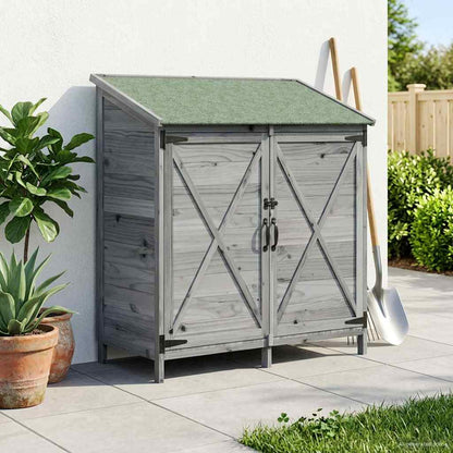 Tuinschuur Grijs 106 x 56 x 113,5 cm Bewerkt hout
