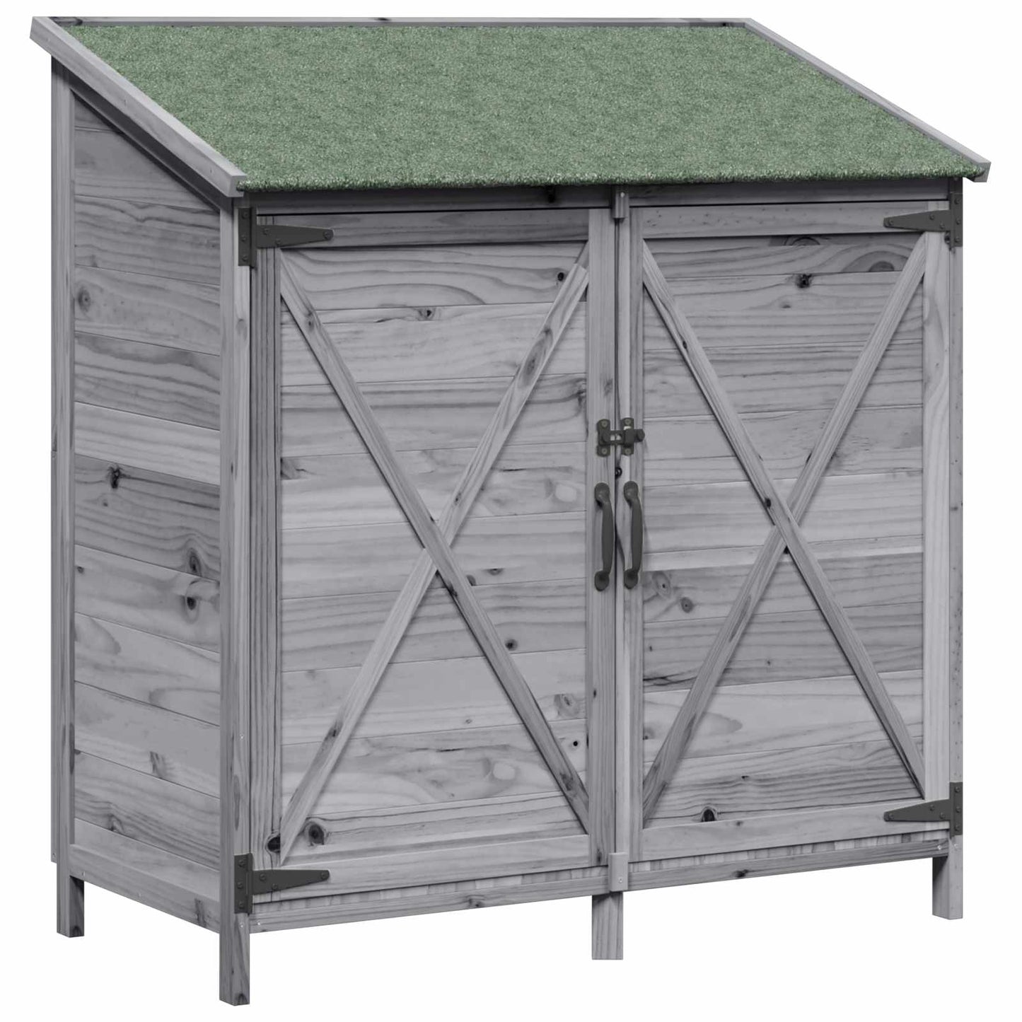 Tuinschuur Grijs 106 x 56 x 113,5 cm Bewerkt hout