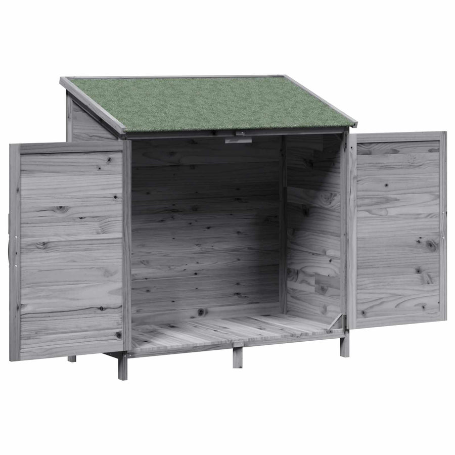 Tuinschuur Grijs 106 x 56 x 113,5 cm Bewerkt hout