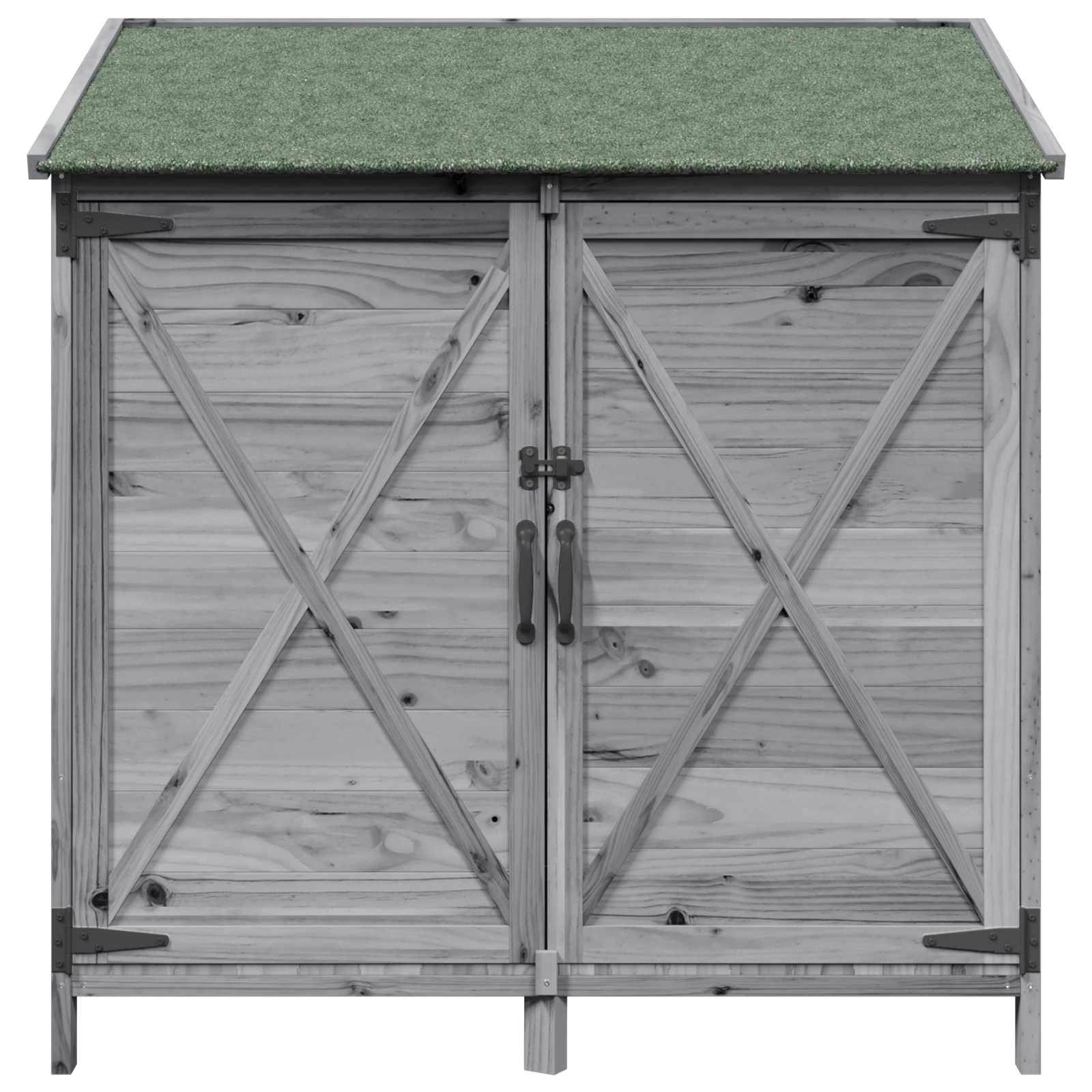 Tuinschuur Grijs 106 x 56 x 113,5 cm Bewerkt hout