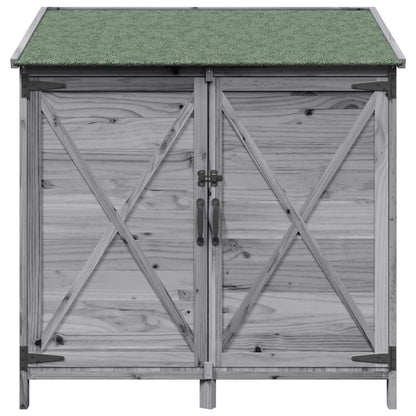 Tuinschuur Grijs 106 x 56 x 113,5 cm Bewerkt hout