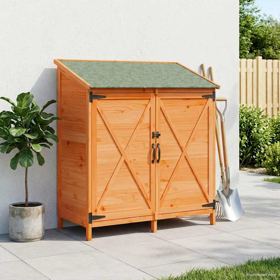 Tuinschuur Bruin 106 x 56 x 113,5 cm Bewerkt hout