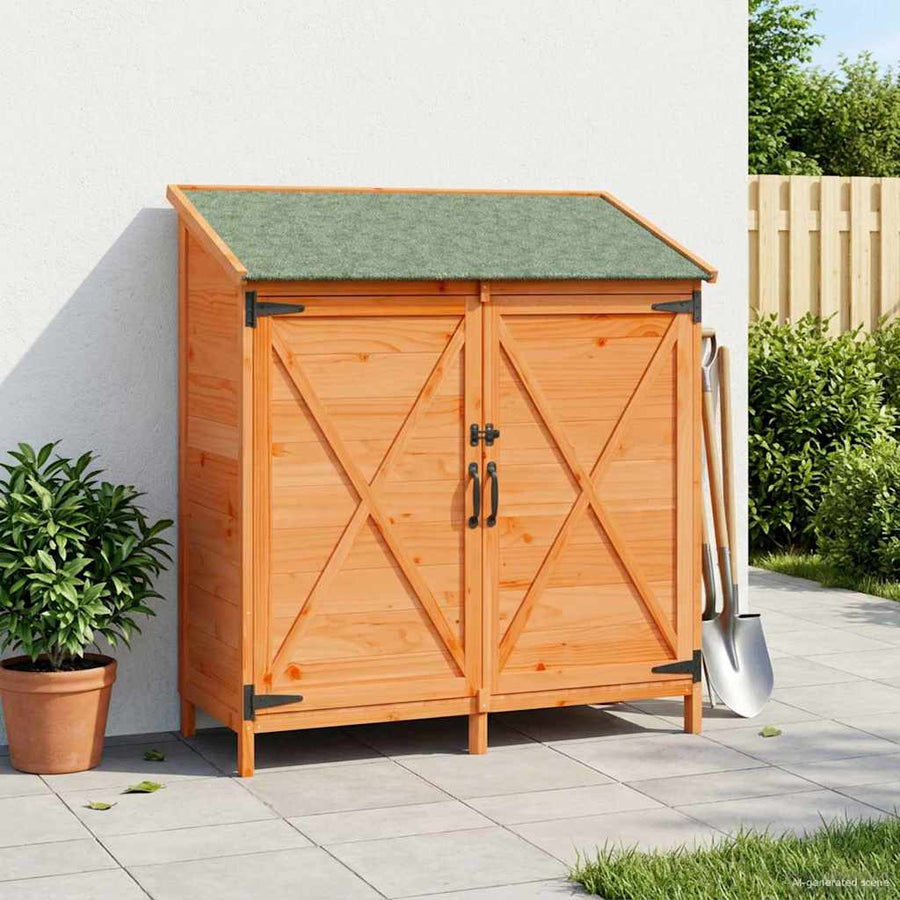 Tuinschuur Bruin 106 x 56 x 113,5 cm Bewerkt hout