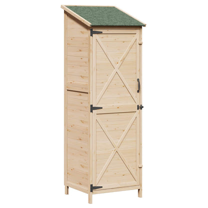 Tuinschuur Naturel 59,5 x 56 x 176,5 cm Bewerkt hout