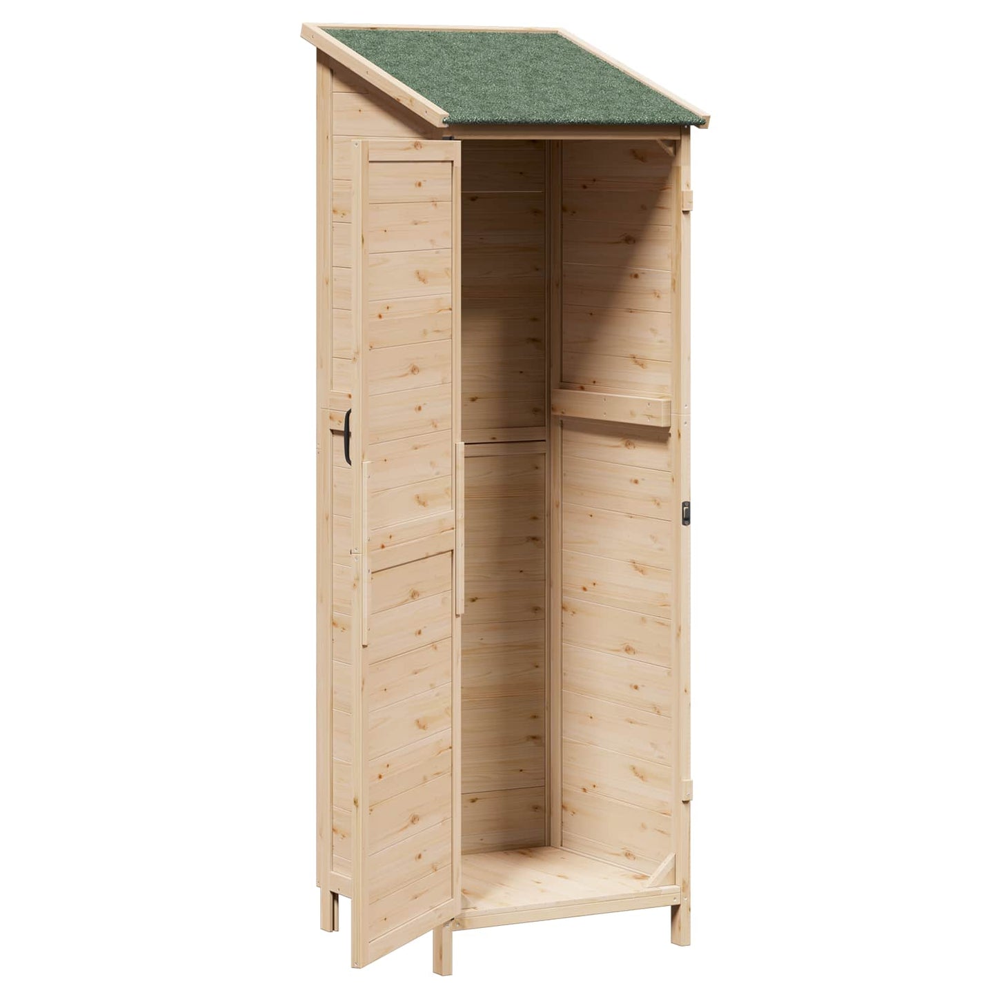 Tuinschuur Naturel 59,5 x 56 x 176,5 cm Bewerkt hout