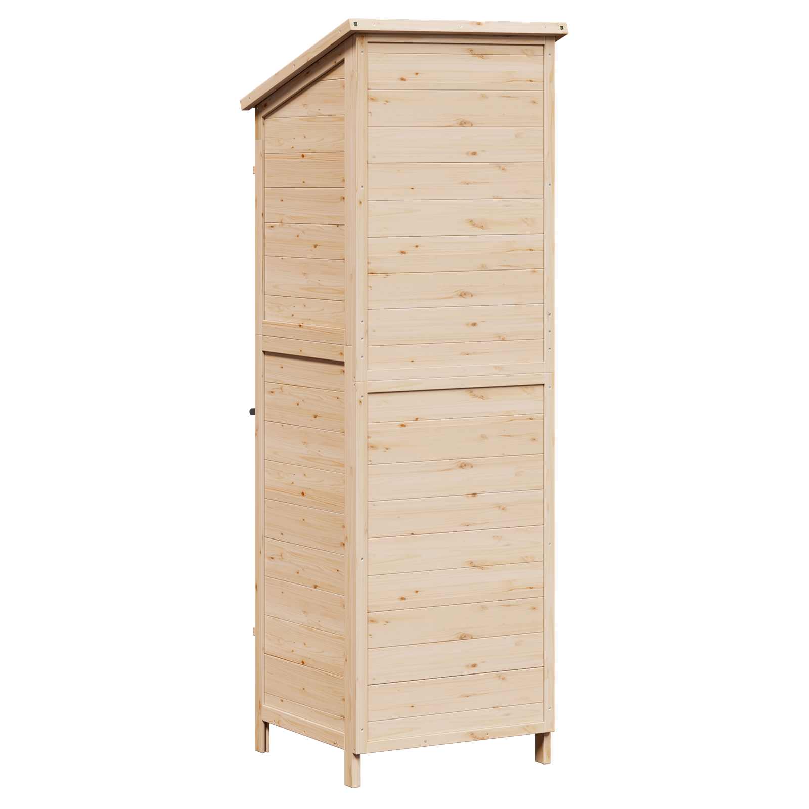 Tuinschuur Naturel 59,5 x 56 x 176,5 cm Bewerkt hout