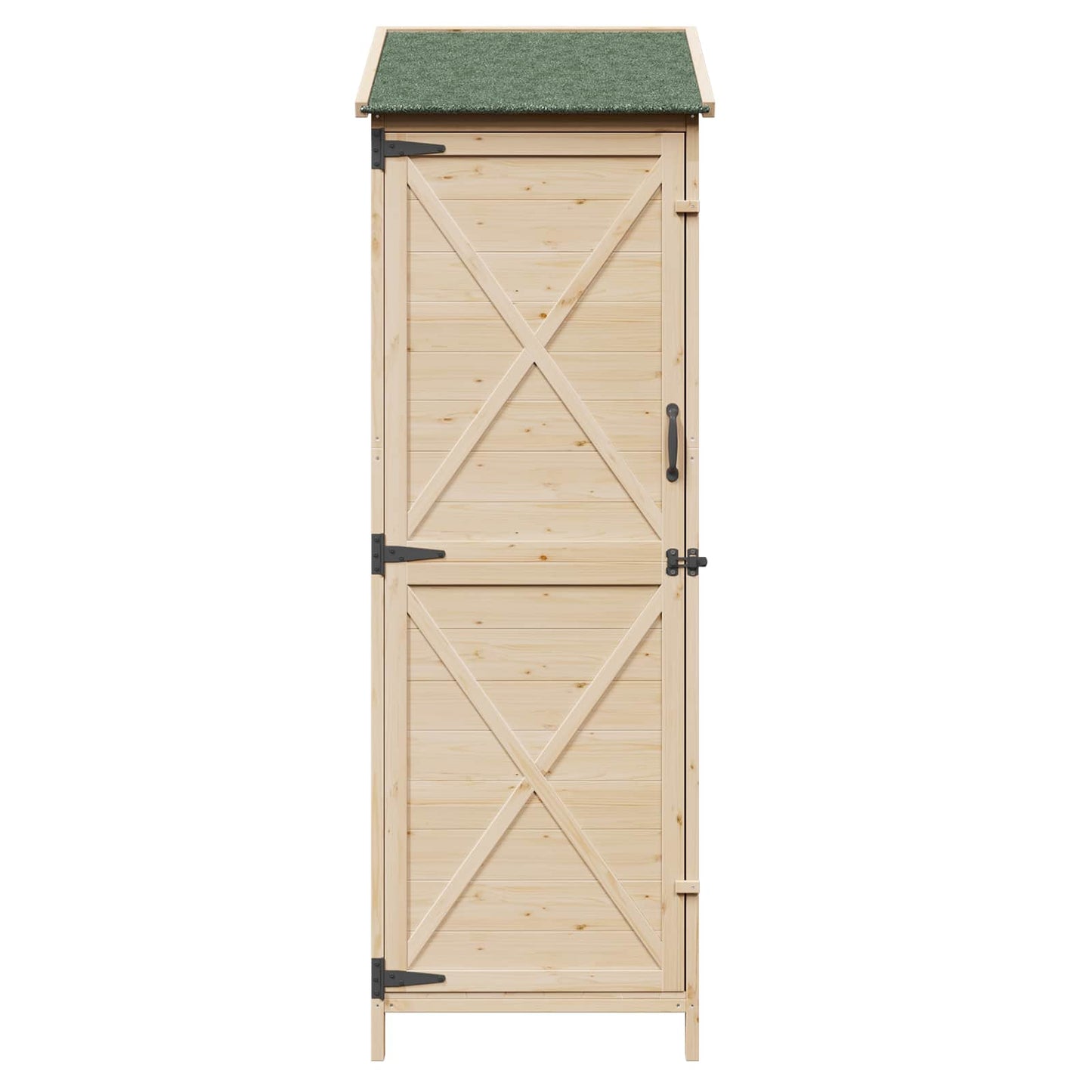 Tuinschuur Naturel 59,5 x 56 x 176,5 cm Bewerkt hout