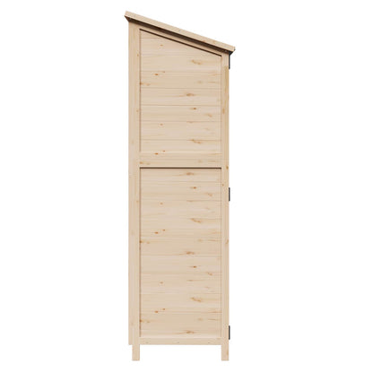 Tuinschuur Naturel 59,5 x 56 x 176,5 cm Bewerkt hout