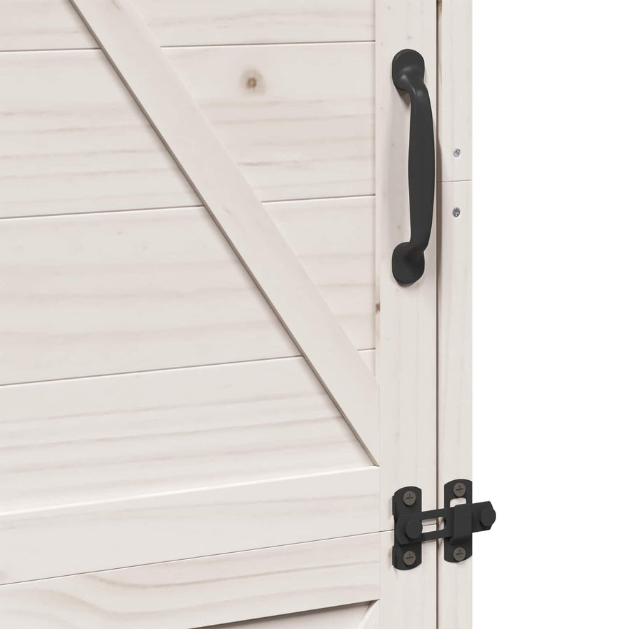 Tuinschuur Wit 59,5 x 56 x 176,5 cm Bewerkt hout