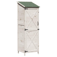 Tuinschuur Wit 59,5 x 56 x 176,5 cm Bewerkt hout