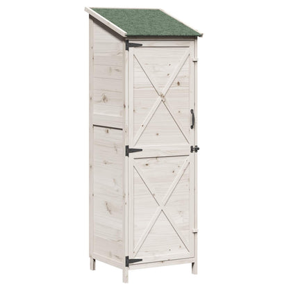Tuinschuur Wit 59,5 x 56 x 176,5 cm Bewerkt hout