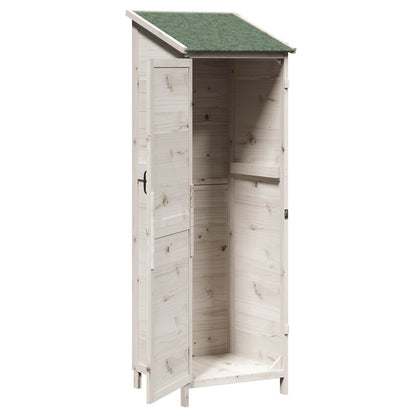 Tuinschuur Wit 59,5 x 56 x 176,5 cm Bewerkt hout