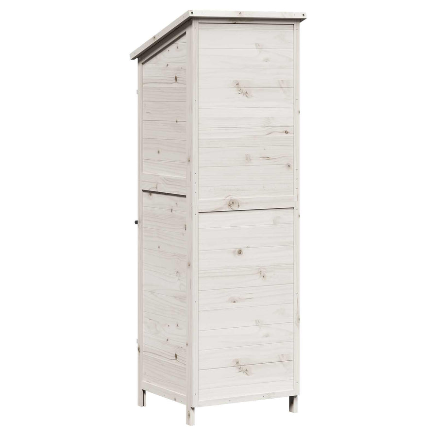 Tuinschuur Wit 59,5 x 56 x 176,5 cm Bewerkt hout