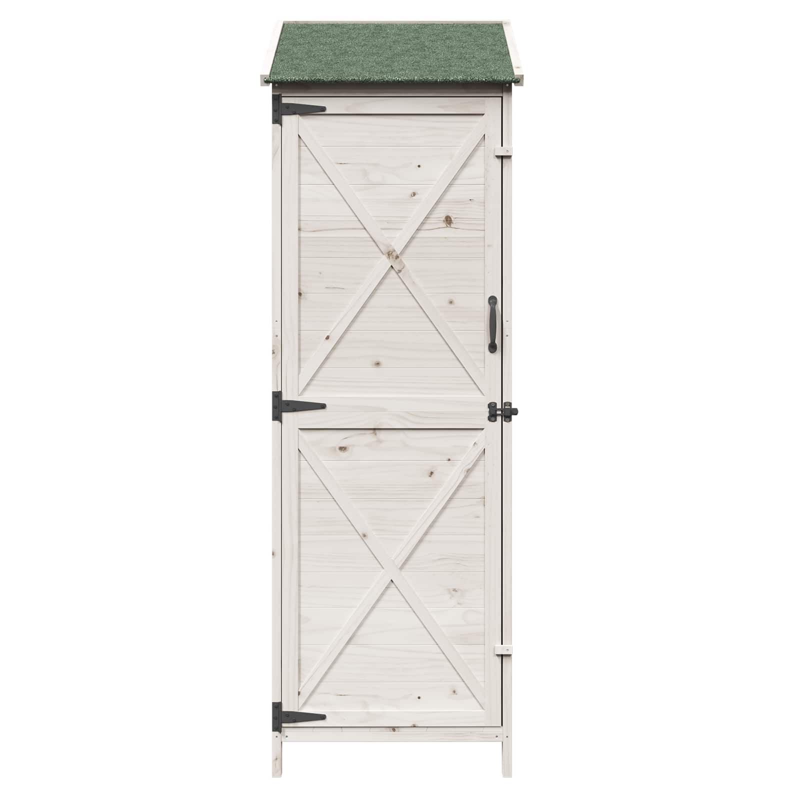 Tuinschuur Wit 59,5 x 56 x 176,5 cm Bewerkt hout