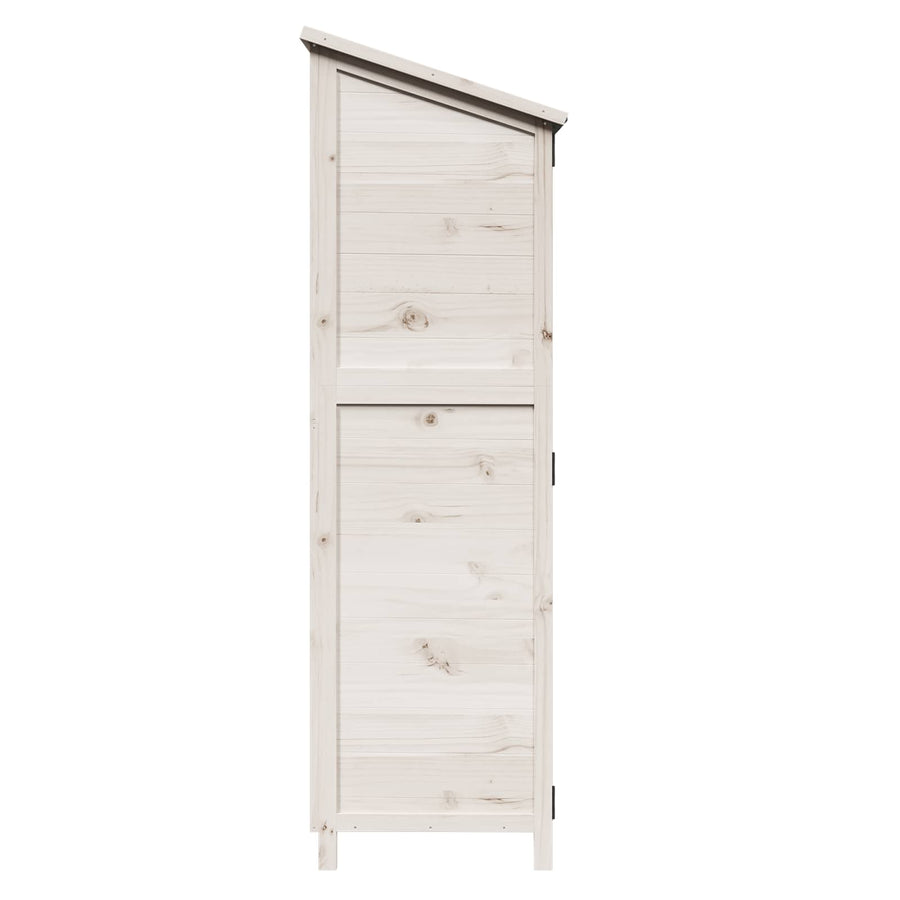 Tuinschuur Wit 59,5 x 56 x 176,5 cm Bewerkt hout