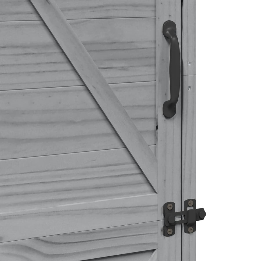 Tuinschuur Grijs 59,5 x 56 x 176,5 cm Bewerkt hout