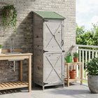 Tuinschuur 59,5x56x176,5 cm bewerkt hout grijs