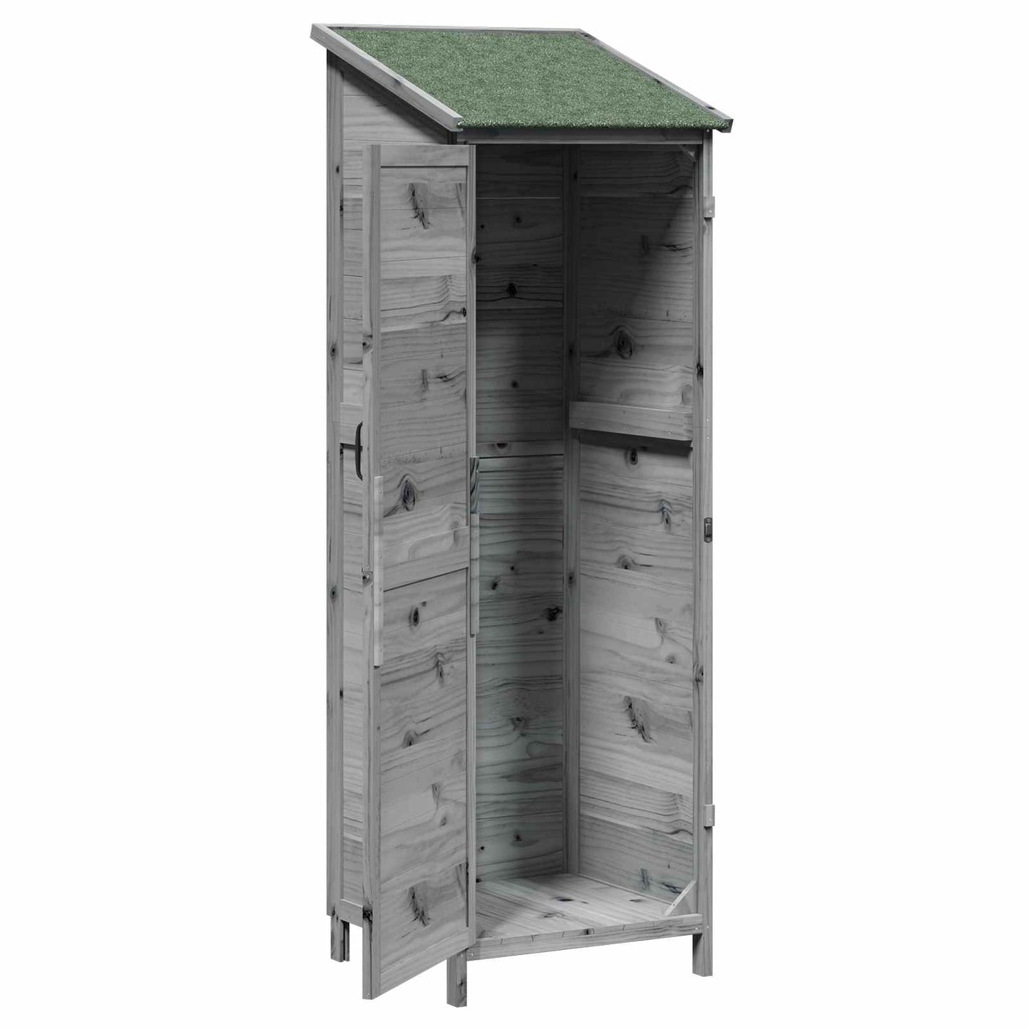 Tuinschuur Grijs 59,5 x 56 x 176,5 cm Bewerkt hout