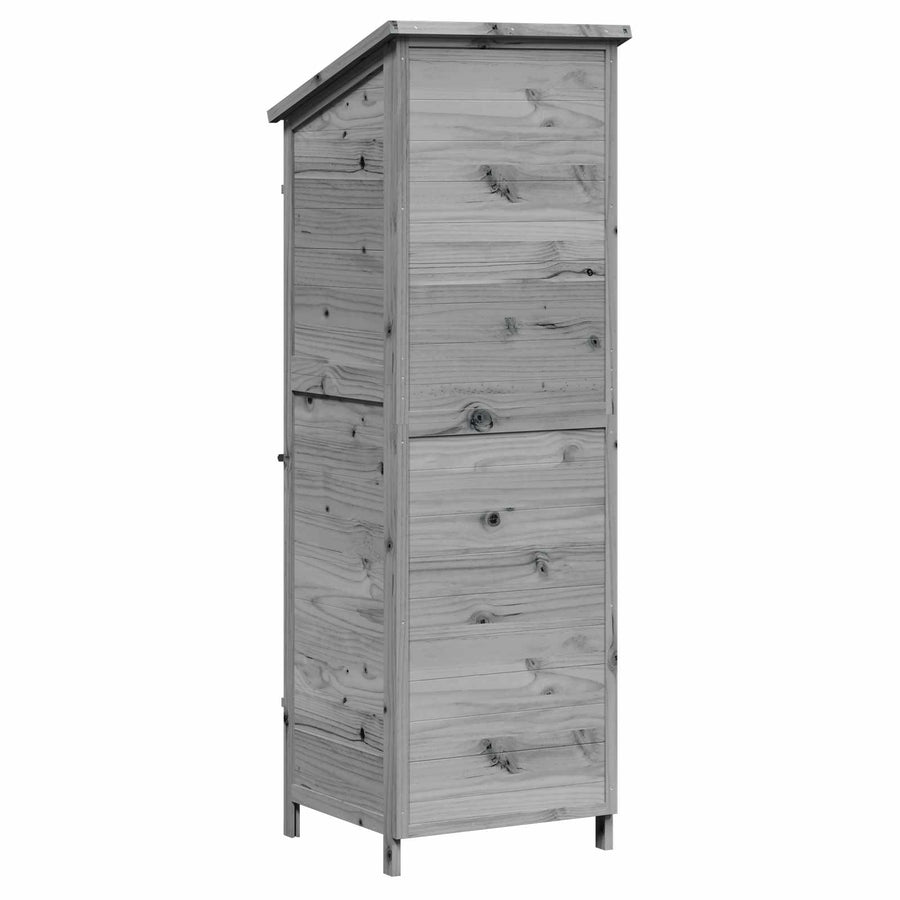 Tuinschuur Grijs 59,5 x 56 x 176,5 cm Bewerkt hout