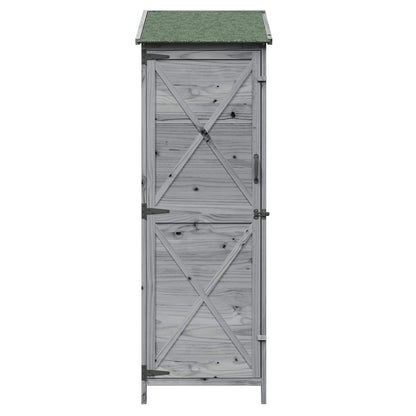 Tuinschuur Grijs 59,5 x 56 x 176,5 cm Bewerkt hout