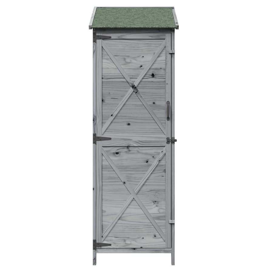 Tuinschuur Grijs 59,5 x 56 x 176,5 cm Bewerkt hout