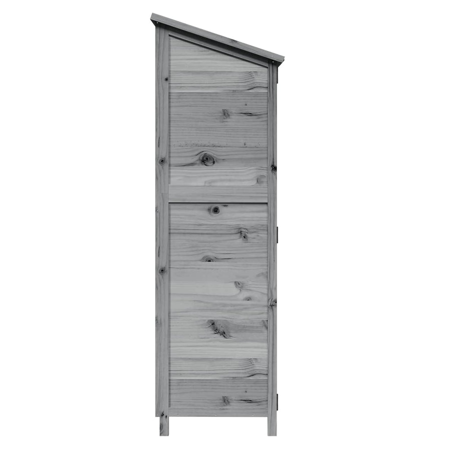 Tuinschuur Grijs 59,5 x 56 x 176,5 cm Bewerkt hout