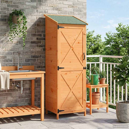 Tuinschuur Bruin 59,5 x 56 x 176,5 cm Bewerkt hout