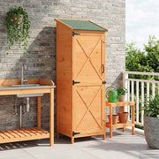 Tuinschuur 59,5x56x176,5 cm bruin bewerkt hout
